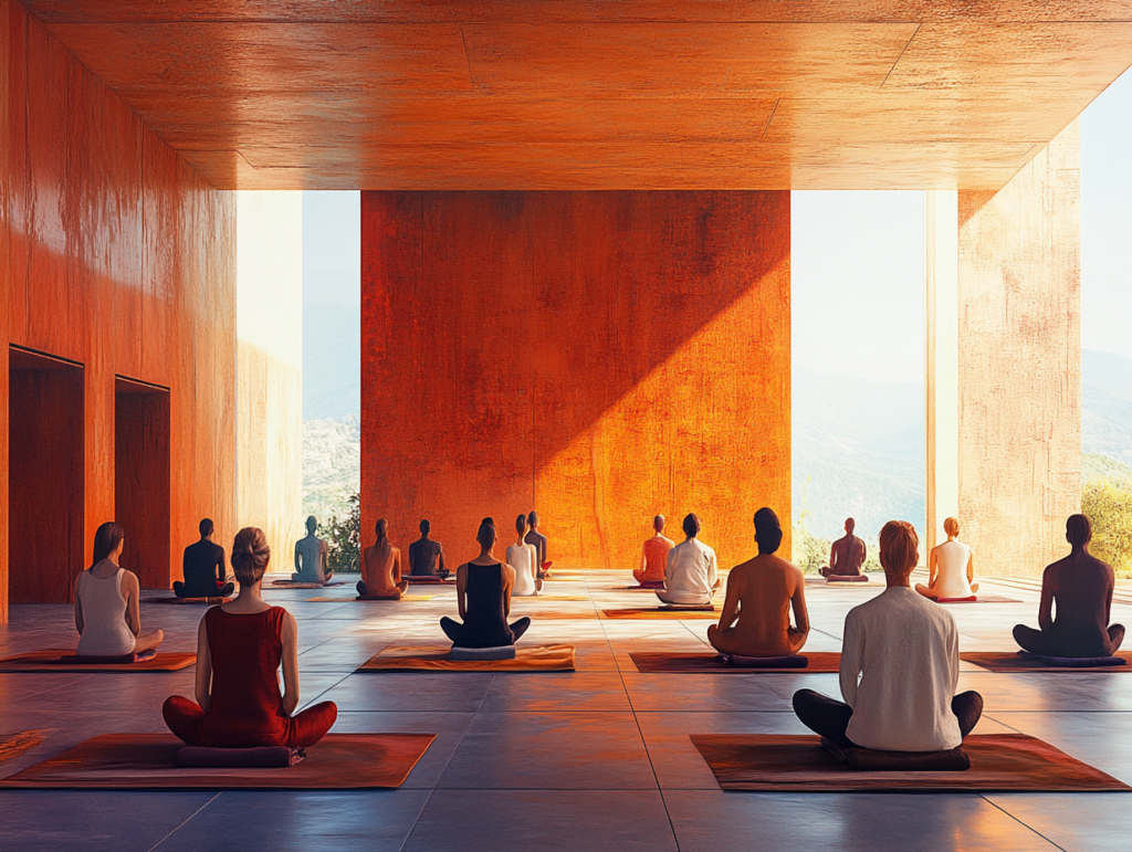 People Practicing Vipassana Meditation